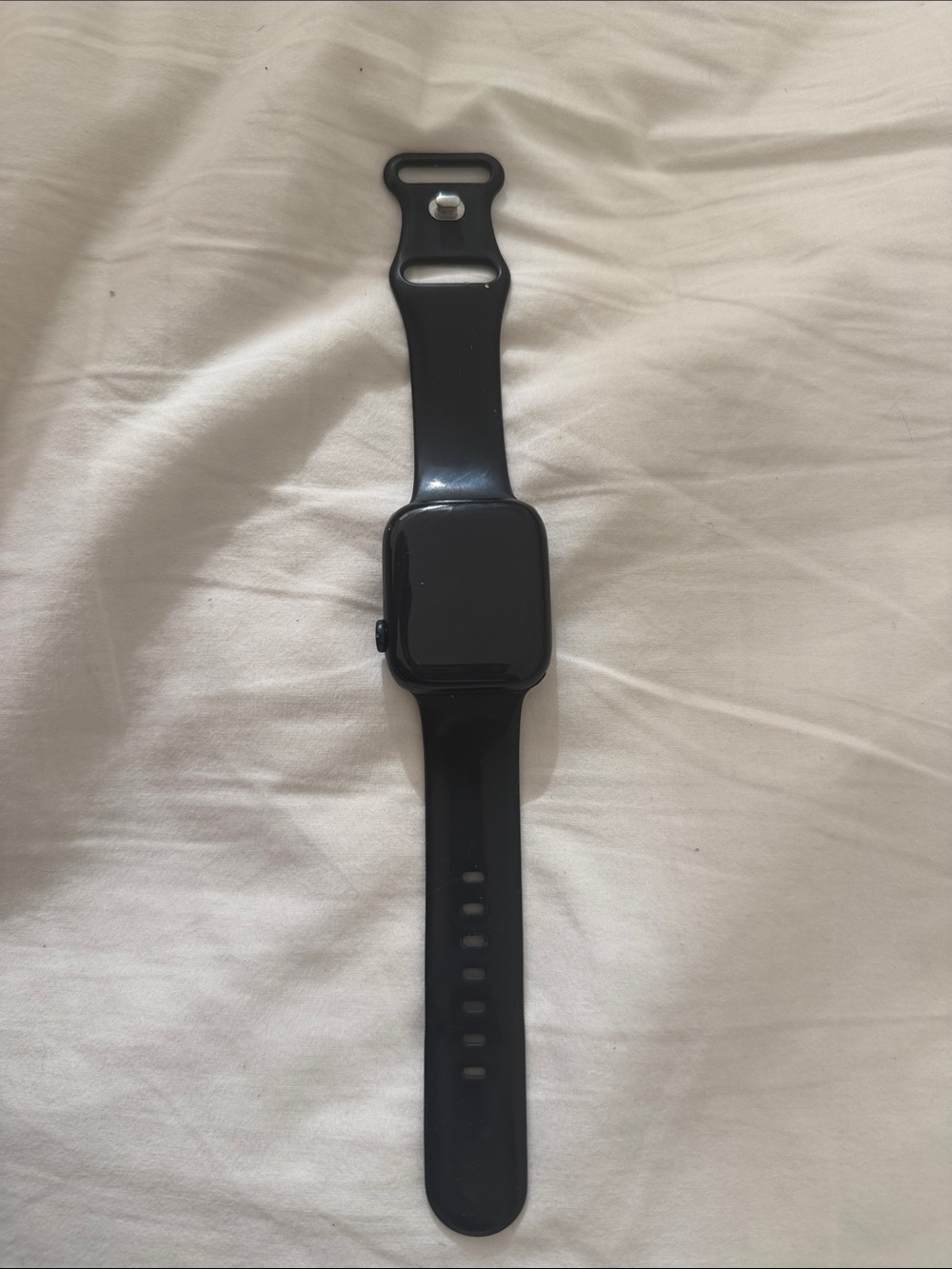 Apple Black Smartwatch with Black Silicone Band